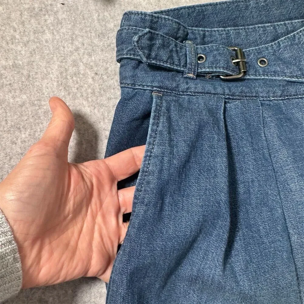 Lauren Ralph Lauren Black Label Women's Size 8 Wide Leg High Waist Cropped Jeans